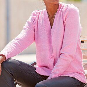 Lascana Pink Wool Blend Cardigan Sweater Size 4/6